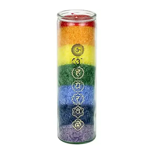 Bougie des 7 chakras aux huiles essentielles